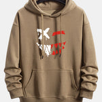 Dissolving Evil Smiley Face Print Relax Fit Hoodie & Jogging Pants