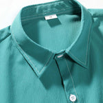 Crinkled Texture Button Up Shirt