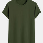 3 Pieces Basic Cotton Arc Hem T-Shirts
