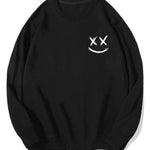 Smiley Print Cotton Sweatshirt
