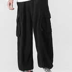 Relaxed Fit Drawcord Hem Corduroy Cargo Pants