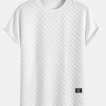 Checkerboard Jacquard  Arc Hem T-Shirt & Checkerboard Jacquard Shorts