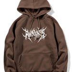 Punk Gothic Letter Print Hoodie