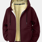 Teddy Lined Zipper Hoodie