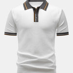 Contrast Trim Knit Polo Shirt