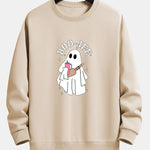 BOO JEE Ghost Print Relax Fit Sweatshirt