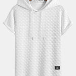 Checkerboard Jacquard  Arc Hem Hooded T-Shirt & Checkerboard Jacquard Shorts