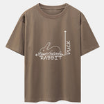 Rabbit Or Duck Optical Illusion Print Drop Shoulder Oversize T-Shirt