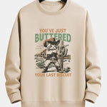 Cowboy Cat Print Relax Fit Sweatshirt