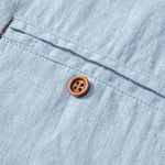 Short Sleeve Linen Look Polo Collar Shirt