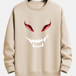 Horror Face Print Relax Fit Sweatshirt