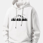 Mountain Nature Print Relax Fit Hoodie