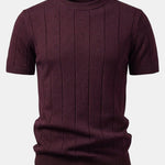 Ribbed Knit T-Shirt