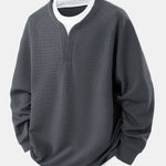 Raglan Sleeve 2 In 1 Waffle T-Shirt & Single Pleat Drawstring Straight Leg Pants