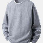 2 In 1 Long Sleeved Crew Neck Waffle T-Shirt