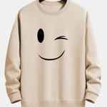 Smiley Face Print Relax Fit Sweatshirt