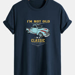 Regular Fit Classic Car Print Cotton T-Shirt