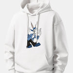 Carton Rabbit Print Relax Fit Hoodie