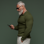 Men's Classic Casual Tough Style Polo Collar Slim Sweater