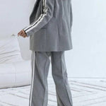 Easy Street Sporty Patchwork Elastic Waist Pocketed Loose Pants