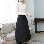 Vintage Loose Elasticity High-Waisted A-Line Padded Skirt Bottom