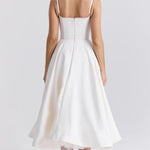 Suspender V-Neck Sleeveless Tutu Maxi Dress