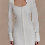 Peplum Cotton Shirt Dress