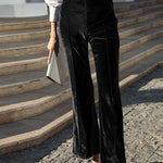 Elegant Solid Patchwork High Waist Speaker Solid Color Bottoms(5 Colors)