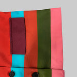 Flared Sleeves Multi-Colored Striped Lapel Jackets Outerwear