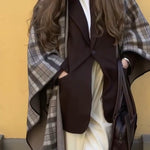 Retro Plaid Two-sided Wrap Coat