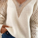 Loose casual pullover women's knitted sweater