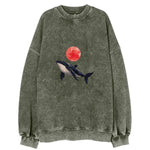 Celestial Whale Voyage Vintage Sweatshirt