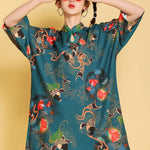 Artistic Retro Printed Short Cheongsams