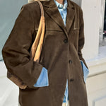 Nubuck Vintage Lapel Loose Suede Jacket