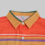 Long Sleeves Loose Buttoned Contrast Color Lapel Blouses&Shirts Tops