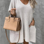 Casual Solid Pocket Tops
