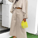 Wide Leg Solid Color Split-Joint Pants Trousers