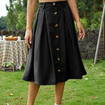 Casual Skirt Shaped Waist Button Princess Dress Skirt