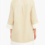 A-Line Loose Buttoned Contrast Color Pockets Stand Collar Mini Dresses