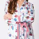 Unique Printed Loose Pocket Bow Tie Top and Elastic Waist Ruffled Shorts Set