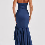 Sexy Off-shoulder Slim Fit Irregular Hem Maxi Dress
