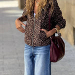 Fashionable Leopard Print Jacket