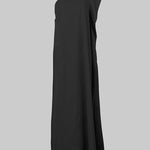 Loose Asymmetric Solid Color Split-Joint One-Shoulder Maxi Dresses