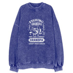 Fishing Grandpa Just Like A Normal Grandpa Except Much Cooler Vintage Sweatshirt