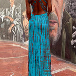 Margovil Criss Cross Open Back Tie Dye Maxi Dress