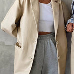 Bershka Oversized Faux Leather Blazer