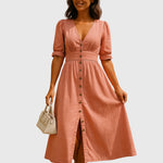 Jacqueline™ | Elegant Denim Dress
