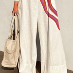 Long Sleeves Loose Striped Jumpsuits