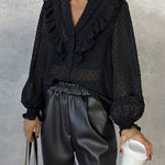 BLACK PLUMETI BLOUSE