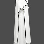 False Two Sleeveless Solid Color Midi Dresses
